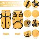 Gyuzh Dog Coat with Harness,Dog Coats for Small Dogs,Warm Fleece Winter Puppy Jacket,Waterproof Jacket with Harness Built in for Small Medium Large Dogs