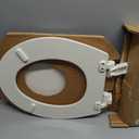 Mayfair Cassel Slow Close Toilet Seat, Easy Clean, Non Slip Premium Wood Seat, Easy Install, Made in USA, Round, Biscuit