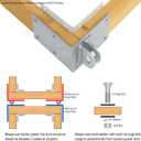 Floating Dock Outside Corner Hinge Plate Bracket, Male - Heavy-Duty Galvanized Steel (Male Plate)