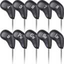 CRAFTSMAN GOLF 12pcs or 1pc Thick Synthetic Leather Golf Iron Head Covers Set Headcover Fit All Brands Callaway Ping Taylormade Cobra Etc.