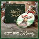 5 x Cute Moose Christmas Ornament 2025 - Peeking Moose Playing with Xmas Light Ornaments - Farm Animal Lover Gift for Kids, Men, Women, Rustic Holiday Decor