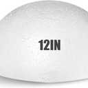 Styrofoam Half Balls 12 Inch,1PC Large White Half Foam Balls for Crafts, DIY Craft Giant Foam Balls for Home and School,Smooth Solid Round Balls (Half styrofoam-12in-1pc)
