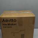 Aeitto Ice Maker Countertop 26lbs/24H, Ice Machine 8 Ice Cubes Ready in 6 Mins, 2 Sizes of Bullet Ice Portable Ice Makers with Basket & Scoop, Auto Self-Cleaning for Home/Kitchen/Office Stainless