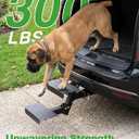 Hitch Step 2 Inch Receiver for SUV Truck RV, Heavy Duty 2 Step Dog Stairs with Adjustable Height, Foldable Dog Stairs & Dog Car Steps, Universal Trailer Hitch Step & Tow Hitch Step