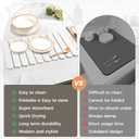 Stone Dish Drying Mat for Kitchen Counter,24"(L)16"(W) Collapsible Fast-Drying Diatomaceous Earth Mats with Towel Sanding Tool,Versatile Stone Drying Mats for Cups Dishes Bottles