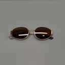 Retro Oval Sunglasses for Women Men Trendy Small Sun Glasses Classic Metal Frame Shades UV400 Protection (Gold Gray)