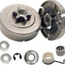 Sprocket Clutch 3/8" for Stihl 017 018 021 023 025 MS170 MS180 MS210 MS230 MS250 Chainsaw with Washer E-Clip Kit Replace 1123 640 2003, 1123 640 2073