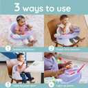 Infantino Music & Lights 3-in-1 Discovery Seat & Booster, Interactive Toddler Seat for Dining Table or Kitchen Chair, Baby Activity Center & Snack Tray, 20 Sounds & Songs, Lightweight Baby Essentials