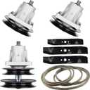 46" Deck 618-0240 Spindle Rebuild Kit for MTD LT-4600H LT-546G, for Toro LX460 LX465 LX466, Include 3 Spindles 918-0430 618-04134, 3 Blades 742-0612 942-0612, 1 79 1/2" Belt 754-0349