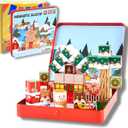 Hqyib Mini Magnetic Blocks - 49 PCS Christmas Magnetic Building Block Travel Toys, Portable Iron Box STEM Educational Magnet Toys for Kids Ages 3-8 Years Old Boys & Girls