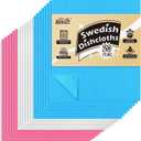 HOMEXCEL Swedish Dishcloths for Kitchen, 20 Pack Reusable Sponge Dish Cloth for Kitchen and Cleaning Counters, Super Absorbent Paper Towels (Blue/White/Pink)