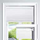 LazBlinds Cordless Cellular Shades, No Tools No Drill Light Filtering Honeycomb Shades Pleated Blinds for Windows, 29'' W x 48'' H, White