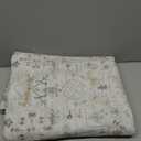 Light Grey 3x5 Large Boho Bathroom Rug - Modern Vintage Eclectic Floral Pastel Neutral Taupe, Washable Low Pile Non-Slip Area Rugs for Entryway, Kitchen, Bedroom Beside Bed, Laundry