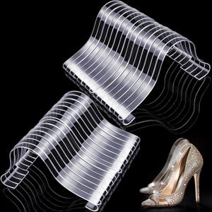 Patelai 20 Pcs Acrylic Sandal Shoe Display Store Retail Display Rack Shoe Stand Support Shaper Forms Inserts Home Bulk Clear