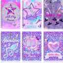 6 Pack Kpop Notebook Journal School Supplies Music Party Favor, 100 Page