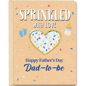 16 x Father's Day Card for Father To Be, Dad to Be, Expecting Dad, Proper Size Premium Cardstock with Envelope, Heartwarming Gift for Celebration, Ideal for Baby Announcement and Family Celebration, Mix