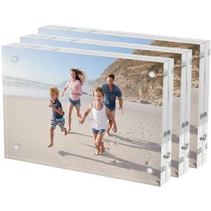 AITEE Large Acrylic Floating Picture Frame 18×24，Clear Photo Frame Wall Mount, Display Photo Frames for Office/Home/Living Room, Full Frame Size 20.5×26.5.