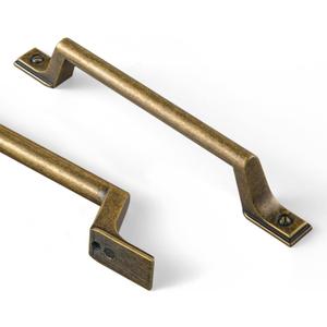 Goo-Ki Cabinet Pulls Antique Brass Drawer Pulls 5" c-c Zinc Alloy Cabinet Hardware - 6pack Vintage Brass Cabinet Handles for Kitchen Bar (5-1/16"(128mm) Center-Center)