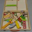 KIDWILL Tool Kit for Kids, 18-Piece Wooden Toddler Tools Set Includes Tool Box, Montessori Educational Stem Construction Toys for 2 3 4 5 6 Year Old Boys Girls, Best Birthday Gift for Kids