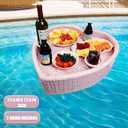 Floating Tray for PoolFloating Pool Tray, Floating Tray - Floating Pool Table, Ideal for Food & Drinks - Floating Table for Pool - Essential Floating Food Tray for Pool Activities(Heart-Shaped), Large