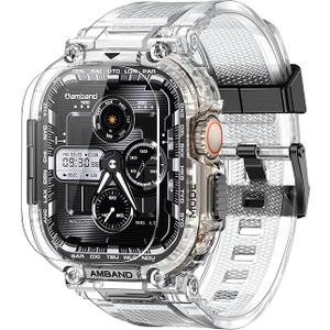 Bands Case Screen Protector Compatible with Apple Watch Ultra 44/45 mm for Men, M1 Sport Series Rugged Cover Strap and 9H Tempered Glass, Military Protective Bumper for iWatch 44/45 mm Men Black