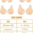 Reusable Push Up Sticky Bra Pasties for Women, Invisible Seamless Ultra-Thin Adhesive Lift, Backless Strapless