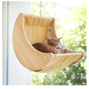 HAPYKITYS Window Cat Bed Moon Perches, Mounted with Strong Suction Cups Cat Window Seat for Sleep and Watch Birds