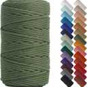 NOANTA Olive Green Macrame Cord 4mm x 109yards, Colored Macrame Rope, Cotton Rope Macrame Yarn, Colorful Cotton Craft Cord for Wall Hanging, Plant Hangers, Crafts, Knitting