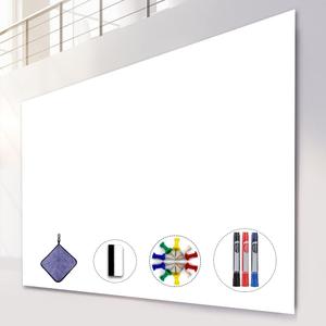 AFMAT WS23 Dry Erase Board Sticker, 48 x 36 inches White Board Wallpaper, Dry Erase Sticker for Wall, 4' x 3' Peel and Stick Whiteboard Contact Paper, Adhesive Whiteboard Roll, No Ghost, 3 Markers