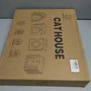 Apasiri Cat Houses for Indoor Cats: Felt Cat House Cave Cathouse, 15x14x15Inch Scratch-Resistant Warm Insulated Covered, Hideaway Tent for Anxiety Relief Gift, Grey