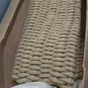 DEXI Jute Door Mat for Front Entryway, 31x47 Braided Woven Doormat Outside Entrance, Dirt Trapper Natural Fiber Entry Mats for Patio, Brown