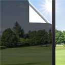 Haton Window Privacy Film One Way Window Tint for Home, Sun UV Blocking Heat Control Reflective Mirror Tinting Film See Out Not in Office Door Coverings, Black-Silver 23.6" x 78.7"