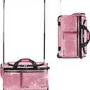 Fanwoli 23" Dance Bag with Garment Rack | Glittering Waterproof Fabric | Shine-Bright Collection | Ideal Competition Rolling Duffle Bag for Dancer Cheerleader Little Princess 