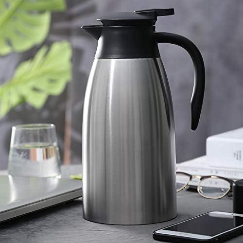 71 Oz Thermal Coffee Carafe Insulated Jug Stainless Steel Double Walled Vacuum Flask For Keeping Hot Coffee Water, Tea, Hot Beverage Keep 12 Hours Hot, 24 Hours Cold (Silver)