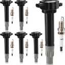 UF502 Ignition Coil & 7781 Double Iridium Spark Plug for Chrysler 300 Pacifica Sebring Town & Country/Dodge Avenger Challenger Charger Grand Caravan Journey Magnum Nitro Stratus/Volkswagen Routan V6