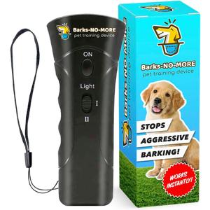 Barks No More Dog Training Device & Bark Deterrent - Stop Barking Without Hurting Your Pet - Just Point & Press!, Black