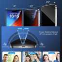2 x ruwa Privacy Screen Protector for iPhone 15 Pro [6.1 Inch] [2-Pack] Tempered Glass Film with Easy Installation Frame, Case Friendly, Anti Scratch