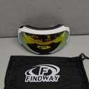 findway Ski Goggles OTG for Women Men Adult Youth-Over Glasses Snow Goggles-Interchangeable Lens,Anti Fog Snowboard Goggles (A7-black Frame Revo Red Lens Vlt 20%)