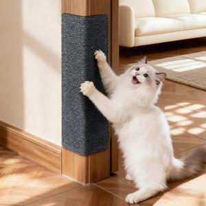 Wall Cat Scratcher for Indoor Cats,19.6x7.8Corner Cat Scratcher,Cat Scratch Pad Furniture Protector for Door & Wall,Couch, Durable Cat Scratching Board Easy Mount(Grey, 19.6x7.8)
