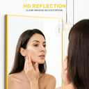 Bathroom Mirror for Wall, 2 Pack 20"x30" Gold Vanity Mirror | Sturdy Rectangular Metal Frame, HD Tempered Glass, Hangs Horizontally or Vertically in Bedroom, Living Room, Entryway