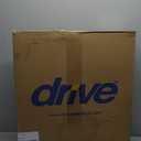 Drive Medical 11148-1 Folding Steel Bedside Commode Chair, Portable Toilet, Supports Individuals Weighing Up To 350 Lbs, with 7.5 Qt. Bucket and 13.5 Inch Seat, Grey