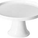 7.8" White Small Cake Stand Ceramic Cake Holder Round Dessert Stand for Cupcake Cookie Pie Muffin Fruit, Cake Plate for Party Wedding Birthday Baby Shower, DIY Decorative Display Pedestal Stand Tray
