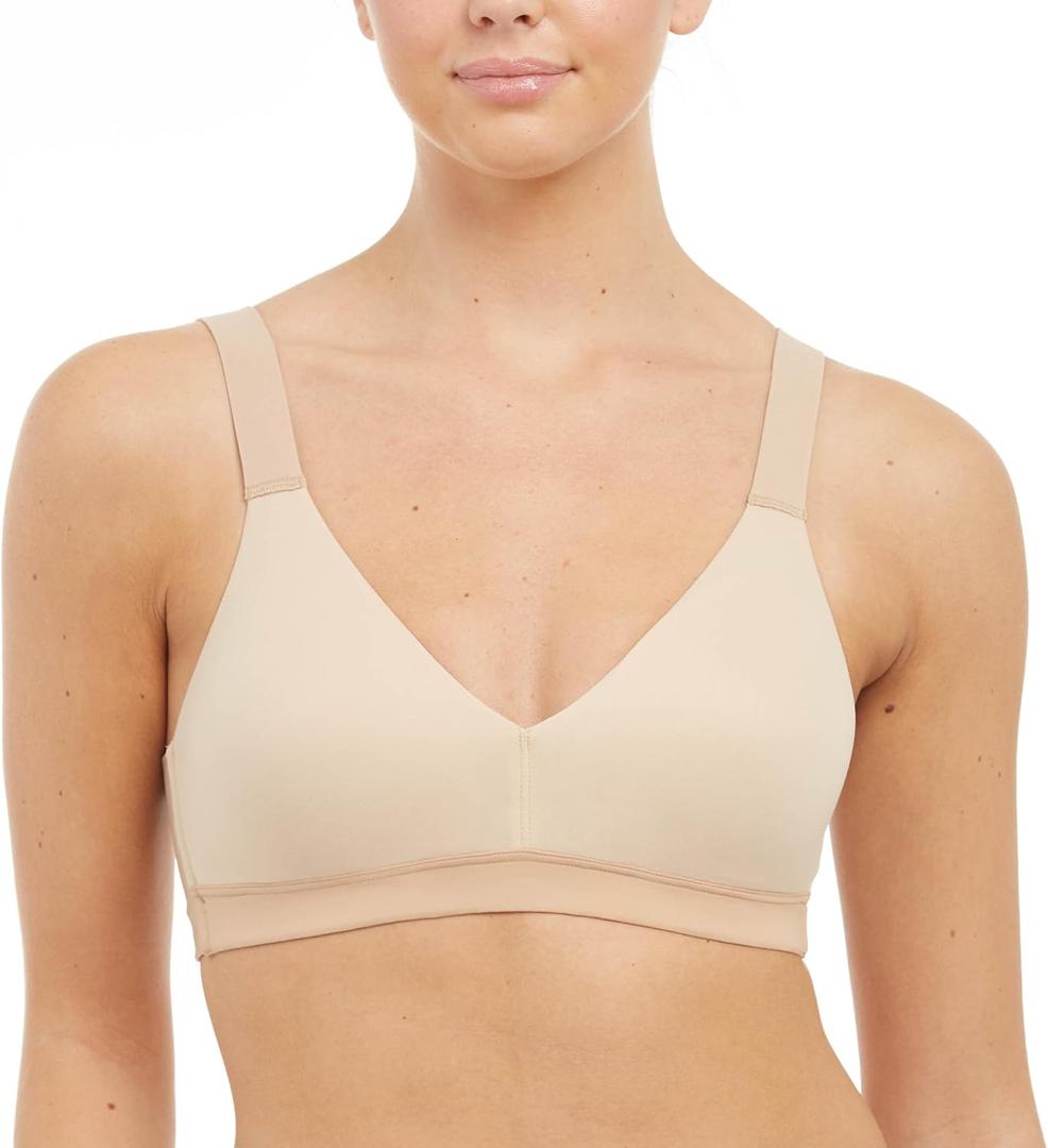 SPANX Bra-Llelujah Lightly Lined Bralette - Wire-Free, Comfortable Support - Wireless, Dig-Free Straps (Naked 2.0, M)