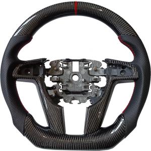 Carbon Fiber Steering Wheel for Pontiac G8 2008 2009, for Holden Commodore VE HSV SV6 Sport Flat Leather Carbon Fiber Trim Steering Wheel