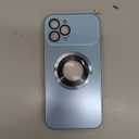 Magnetic for iPhone 16 Pro Max Case, Compatible with MagSafe, Built-in Camera Lens Protector, Logo View, Military Grade Drop Protection Phone Cover, Sierra Blue