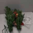 Pre-Lit Pathway Christmas Tree(2 Pack), Artificial Christmas Urn Filler with LED Lights, Golden & Red Berries, Pine Cones, Outdoor Light Up Planter Filler Holiday Home Decor