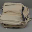 Extra large travel backpack for woman 40L Expandable airline approved backpacks 17.3 inch Laptop and USB Charging Port bags Durable Waterproof Casual bag for Weekender (Creamy white)