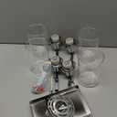 4 Light Bathroom Light Fixtures, Chrome Vanity Lights with Clear Glass Shades, Modern Bathroom Light Fixtures Over Mirror, Modern Bathroom Wall Lamp for Mirror Living Room Cabinet