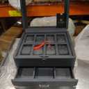 ROTHWELL 8 Slot Leather Watch Box with Valet Drawer - Luxury Case Display Jewelry Organizer, Locking Display Case Holder with Real Glass Top - Watch Box Organizer for Men & Women (Carbon)