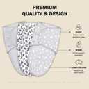 Cute Castle 3-Pack Baby Swaddle Sleep Sacks - Newborn Swaddle Sack - Ergonomic Baby Swaddles Blanket Warp for Boys and Girls - Baby Essentials (0-3 Months - Gray, Letters, Stars)